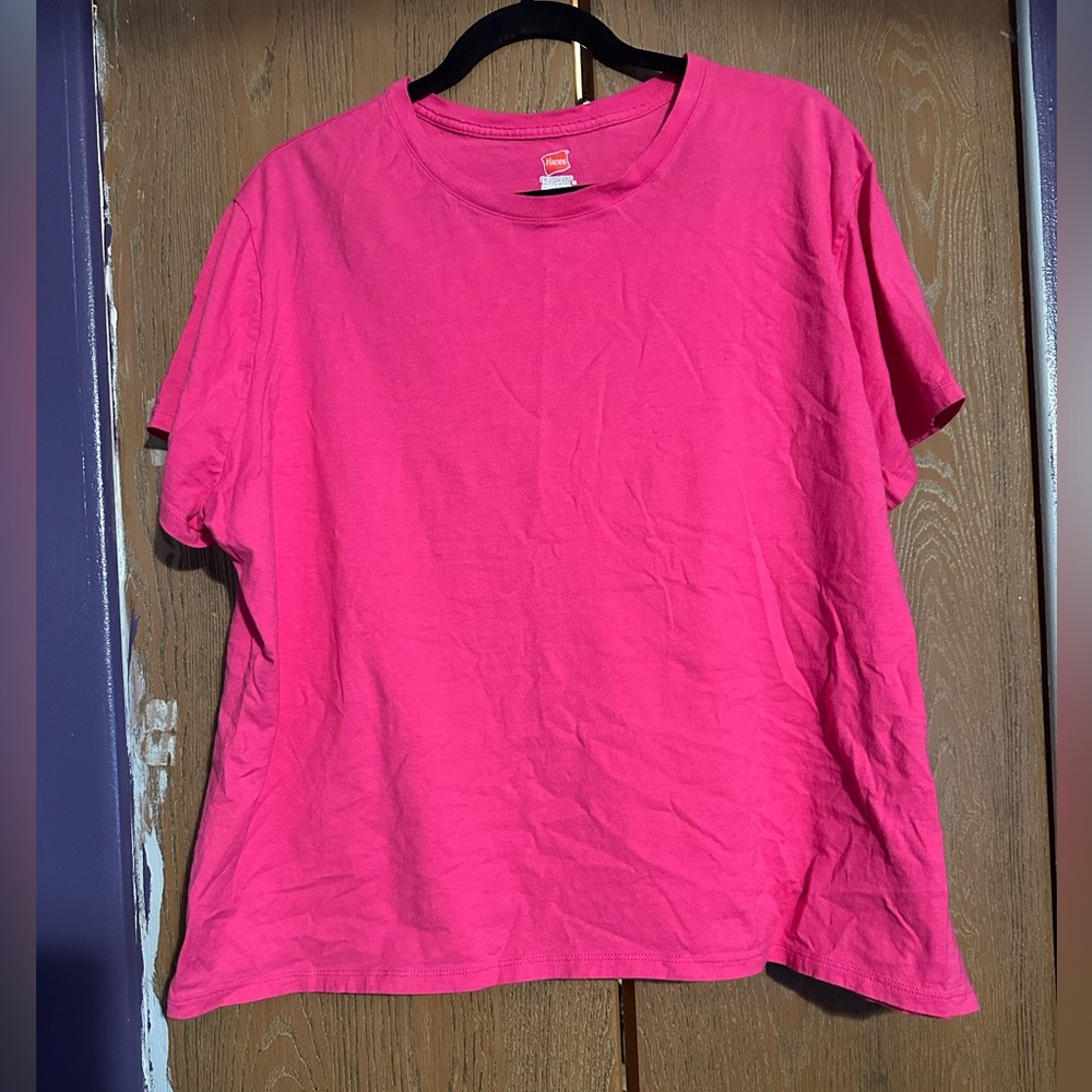 Hot Pink T-shirt from Hanes
